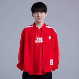 Men's Jackets 2023 TES Jacket LOL LPL Jackeylove Wayward Tian Mark ESport Team Uniform Coat Red Thin Autumn Women Men College Clothing 230809