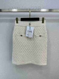 Skirts Designer 2023 Early Autumn New Small Fragrant Wind Slim Thick Tweed Sequin High Waist A-line Short Half Skirt 9K3P
