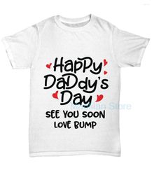 Men's T Shirts Happy Daddys Day From Bump Shirt Fathers Gift For Him Cotton Casual Men Women's Tee Tops