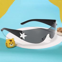 Sunglasses Y2K Child Baby Girl Boy Fashion Big Frame Sun Glasses Wrap Around Black Shades Uv400 Outdoor Beach Dark Eyewear 2023