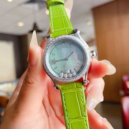 Women Watch Gradient Dial Quartz Movement Leather Strap Sapphire Waterproof Montre De Luxe Fashion Wristwatch 30mm 33mm 36mm