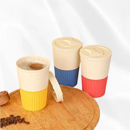 Airless Bottles Premium Wheat Straw Coffee Cup with HighValue Design and Lid Perfect Gift for EcoConscious Lovers 230810