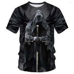 Men's T Shirts 3D T-shirt Fashion Skull Hip Hop O-Neck Short Sleeve Abstract Harajuku Shirt Oversized Streetwear Causal Clothing