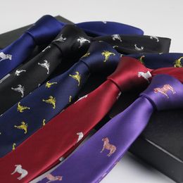 Bow Ties Personal Tide Fashion Casual Red Blue Solid Colour Animal Pattern 6CM Polyester Tie For Man Woman Jk Uniform