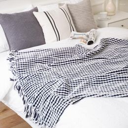 Blankets INS Style Nordic Sofa Blanket Household Decorative Throws Bedside Office Nap Towel Cover Leg Thin B & Decor Tapestry