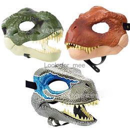 NEW 3D Dinosaur Mask Role Play Props Performance Headgear Jurassic World Raptor Dinosaur Dino Festival Carnival Gifts HKD230810