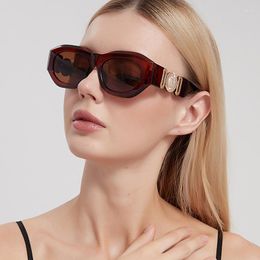 Sunglasses Vintage Small Frame Women's Men Trendy Punk Polygon Sun Glasses 2023 Cat-eye Brand Designer Sunglass For Women