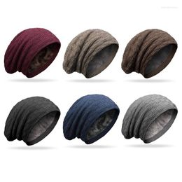 Berets Women Men Winter Hat Fashion Knitted Black Gray Hats Fall Thick And Warm