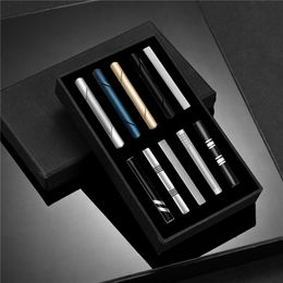 Cuff Links 10 PCS Tie Clips Set With Gift Box Metal Man Shirt Cufflinks Wedding Guests Gifts Men's For Husband Luxury Jewellery Business 230809