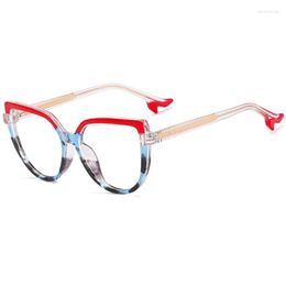 Sunglasses Trending Blue Light Blocking Optical Frame Women TR90 Fashion Color Leopard Prescription Glasses