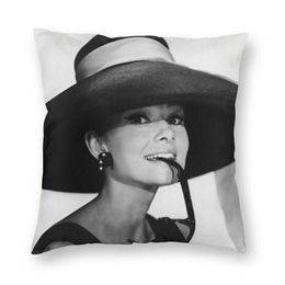 Cushion Decorative Pillow Cool Audrey Hepburn Case Home Decorative 3D Two Side Printed Cushion Cover For Living Room214K