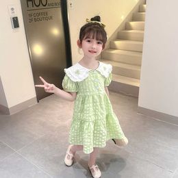 Girl's Dresses Kids Dresses For Girls Plaid Pattern Girl Party Dress Summer Dress Casual Style Girls Clothes