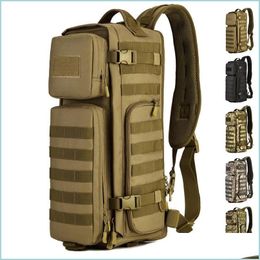 Outdoor Bags Mtifunction Chest Sling Backpack Men Single Shoder Large Travel Military Backpacks Cross Body Outdoors Rucksack Pack Dr Dh0Ge