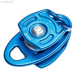 Rock Protection Rock Climbing Pulley Professional Convenient High Efficient Mountaineer Accessory Double Pulleys Caving Lifter for Lifting HKD230810