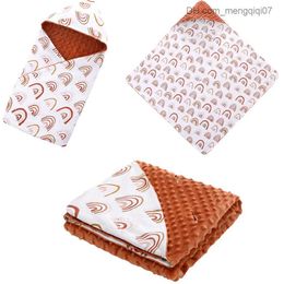 Pajamas 90 * 90cm newborn baby blanket sleeping bag basket cart seat portable windproof and warm baby sleeping bag Z230811