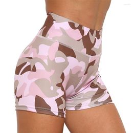 Women's Shorts Camouflage Sports Running Yoga Leggings Outdoor Fitness Hip-lifting Buttocks Big Pleated Three-quarter Pants