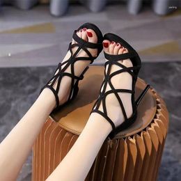 Dress Shoes 2023 Fashion Women Boot Sandals Knee Length Sexy Cross-Tie Sandal Gladiator Cross Strap Tall