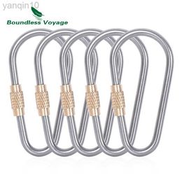 Rock Protection Boundless Voyage Titanium Carabiners Outdoor Buckle with Lock Camping Hook Climbing Accessories Ti1561B HKD230810