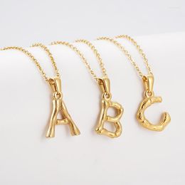 Pendant Necklaces A-z Letter Necklace Mini Women Children's Initials Stainless Steel Personalised Jewellery 26 Diy