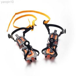 Rock Protection Outdoor Climbing Adjustable Crampons Non-slip Shoe Cover Snow Trekking Foot Cover Camping Professional 10-tooth HKD230810