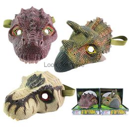 Dinosaur Mask Simulation Dinosaur Model Halloween Tricky Roar Tyrannosaurus Rex Mask Dinosaur Dino Happy Birthday Party HKD230810