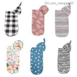 Pajamas 2-piece baby sleeping bag cap set Swaddle blanket tail knot beanie soft baby sleeping bag Z230811