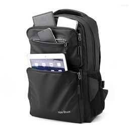 Backpack 15.6 Inch Laptop Men Waterproof Nylon Black College Student School Bag For Teenager Casual Bagpack