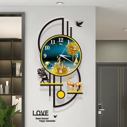 Wall Clocks Electronic Design Clock Art Modern Living Room Silent Creative Timer Unusual Classic Reloj Pared Decoration HY50