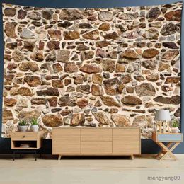 Tapestries Vintage Stone Tapestry 3D Colorful Rocks Wall Hanging Country Style Tapestries Cloth Bedroom Living Room Dorm Decor Wall Blanket R230810
