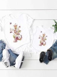 Family Matching Outfits Women Kid Child Summer Butterfly Cat Mom Mama Girl Boy Mother Tshirt Tee T-shirt Clothes Clothing Family Matching Outfits