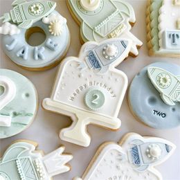 Baking Moulds English Words Cookie Embosser Mould Acrylic Biscuit Fondant Press Stamp Merry Christmas Happy Birthday Party Cake Decorating Tool 230809