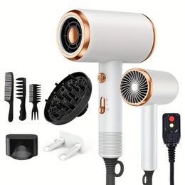 1800W Professional Hair Dryer - Get Salon-Quality Blowouts with Ionic Fast Blow Dry & Diffuser Comb Brush!