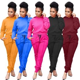 Designer Tracksuits Women Fall Winter Plus size 3XL 4XL Outfits Long Sleeve Hooded Hoodie Pants Two Piece Sets Sweatsuits Casual Sportswear Jogger Suits
