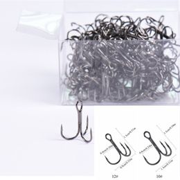 Fishing Hooks 100PCS Replaceable Fish High Carbon Steel Treble Tackle Accessories 10 12 Optional 230809