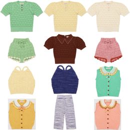 Felpe con cappuccio Felpe per bambini Magliette M P Marca Primavera Estate Ragazze Carino Maglia di alta qualità Manica corta Bambino Bambino Cotone Top Vestiti 230830