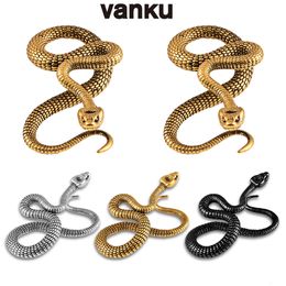 Labret Lip Piercing Jewellery Vanku 2PCS Cool Snake Hanging Ear Weights Earrings Stretcher Gauges Plugs Expander Fashion Body Piercer 230809