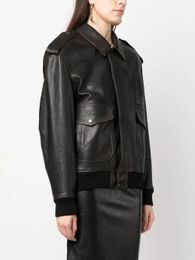 Y5L designer Leather Outerwear Jackets Coats luxury brand designer winter jacket women jacket 23 autumn Genuine leather jacket designer coats for women