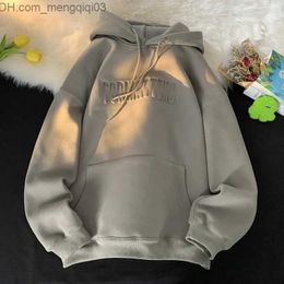 Men's Hoodies Sweatshirts Men's Fashion Designer Hoodie Street Top High Quality Velvet Sweater with Lettering Harajuku Men's and Women's Clothing Z230810