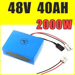 48V 40AH lithium battery super power electric bike battery 54.6V lithium ion battery pack + charger + BMS Free customs duty