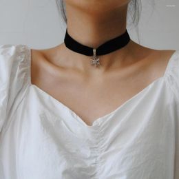 Choker Handmade Necklace & Snow Pendant Vintage Women Accessories Gothic Jewelry False Collar Statement Necklaces