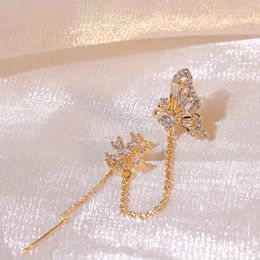 Backs Earrings Arrival Shiny Crystal Butterfly Ear Cuff Clip Dragon Oro K Rings Ladies Punk Set Of For Ears Gemas