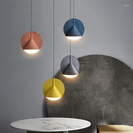 Pendant Lamps Led Art Chandelier Lamp Light Room Decor Italian Designer Stamp Restaurant Indoor Table Furniture Colourful Bedside