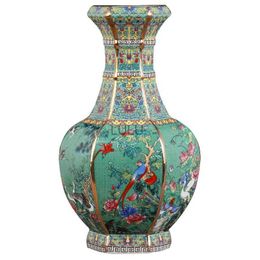 Jingdezhen Porcelain Vase Porch Ornaments Antique Official Enamel Porcelain Antique Collection Square Vase HKD230823