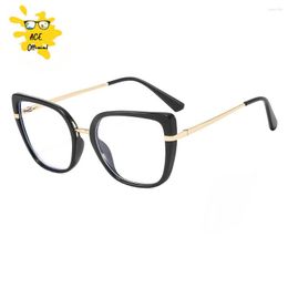 Sunglasses 2023 Cat Eye Glasses Frame Fashion Personality Anti Blue Light Flat Lens For Men And Women