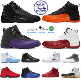 12 12s Mens Basketball Shoes Brilliant Orange WINTERIZED Cherry University Blue Field Purple Dark Grey Black White Men Trainers Sports Sneakers