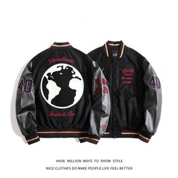 Mens Jackets Arrival Autumn Spring MrDeer Embroidery Patchwork Oversize Men Baseball Bomber Varsity Jacket Unisex Women Letterman Chic 230809