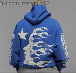 Men's Hoodies Sweatshirts Y2K High Street Harajuku Printed Hip Hop Hoodie Couple Plus Velvet Warm Street Personalised Graffiti Crew Neck Hooded Sweater Z230810