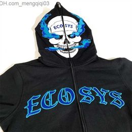 Men's Hoodies Sweatshirts Hoodie Men's Long Sleeve Anime Zipper Sweatshirt Letter Printed Extra Large Top Hoodie Fashion Hoodie Skull Sweater Z230810