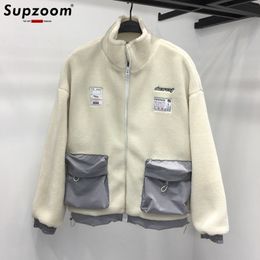 Men's Jackets Supzoom 2023 Arrival Imitation Rabbit Hair Cotton Top Fashion Loose Hip Hop Casual Embroidery Winter Men Coats 230809