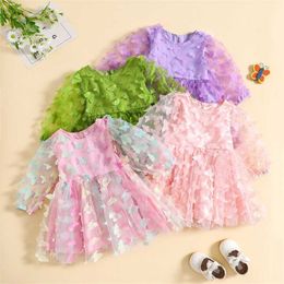 Girl's Dresses Kids Baby Girl Princess Dress Gauze Mesh Elegant Butterfly Fairy Dress for Toddler Autumn Spring Clothes